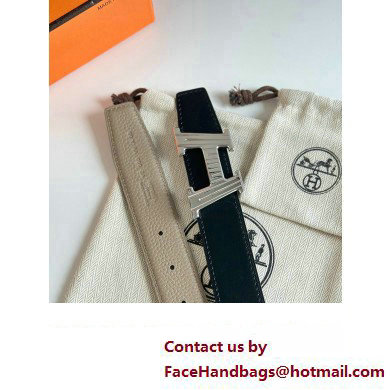 Hermes H Take Off belt buckle  &  Reversible leather strap 32 mm 04 2023